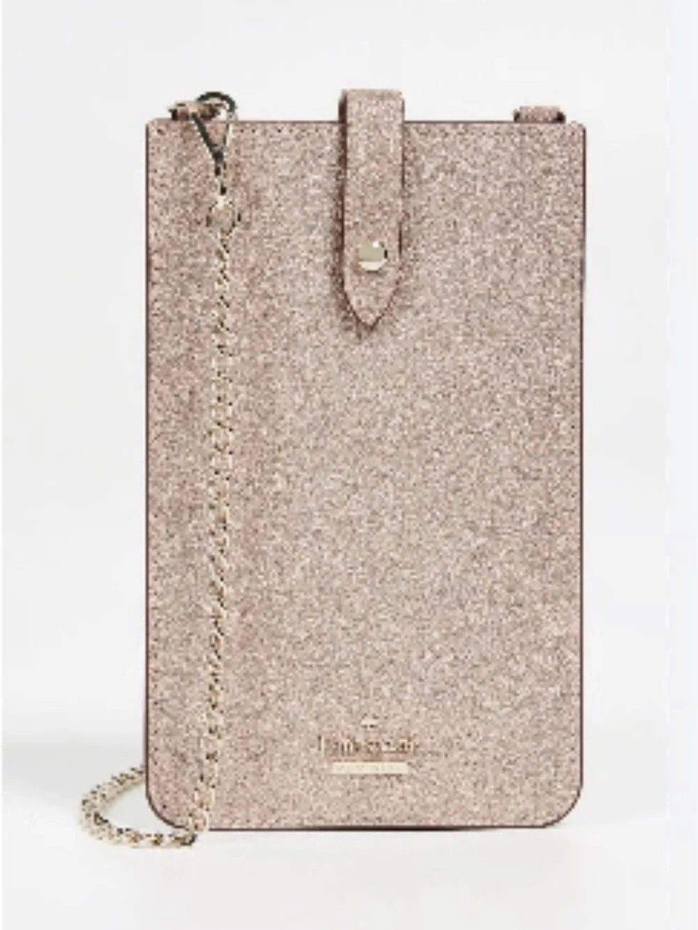 kate spade Rose Gold Glitter Crossbody Phone Bag